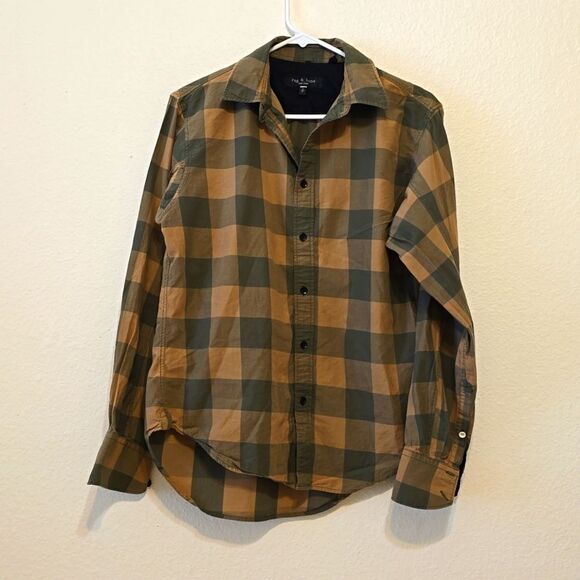 Rag & Bone Plaid Button Up Shirt Men’s S - Picture 1 of 8